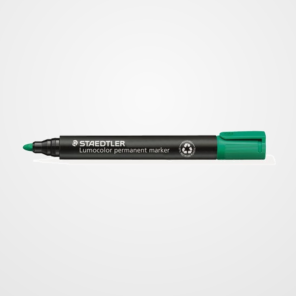 MARCADOR PERMANENTE STAEDTLER 352 LUMOCOLOR CONICO  VERDE