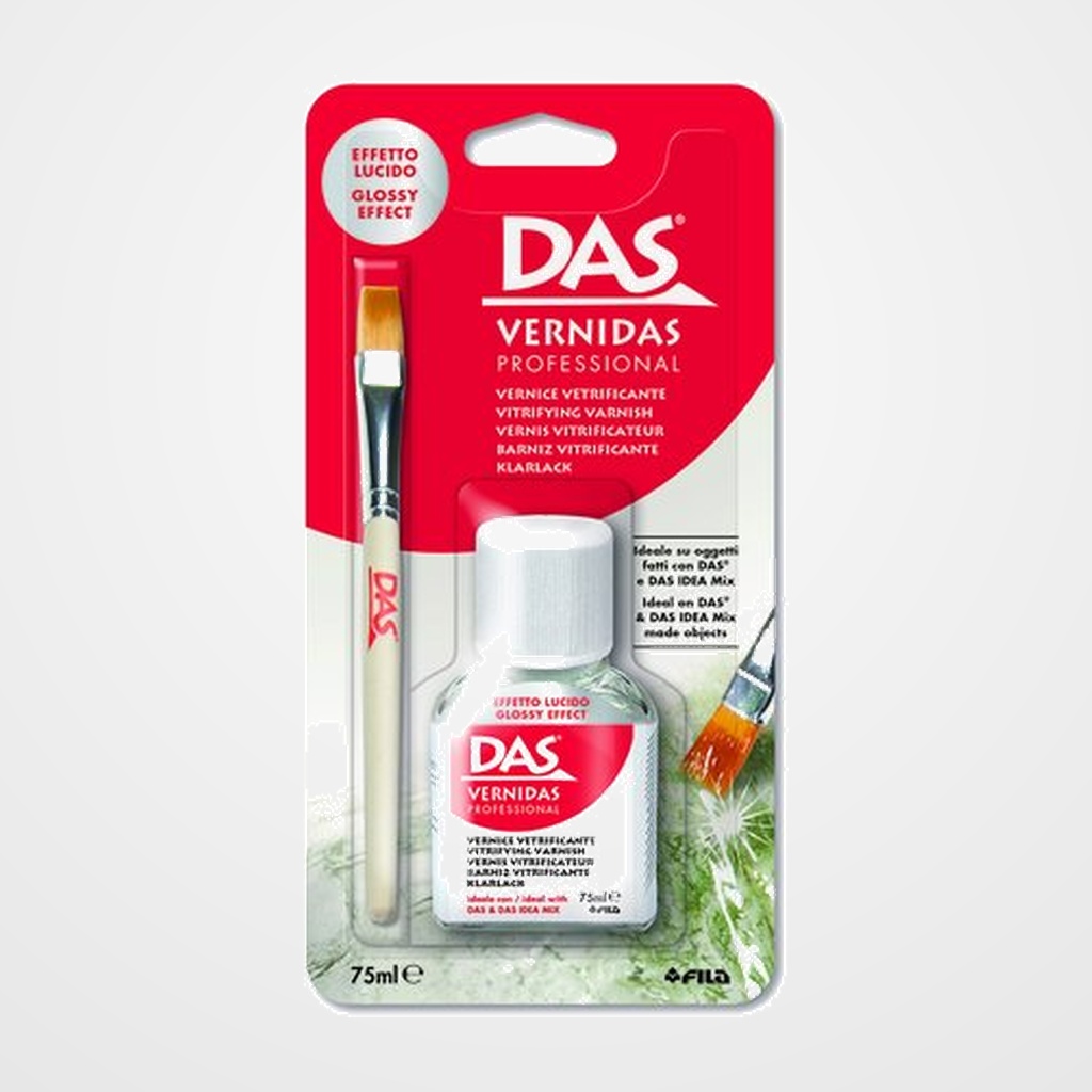 BARNIZ DAS PROFESIONAL EFECTO BRILLANTE VERNIDAS 75 ml (frasco) + PINCEL
