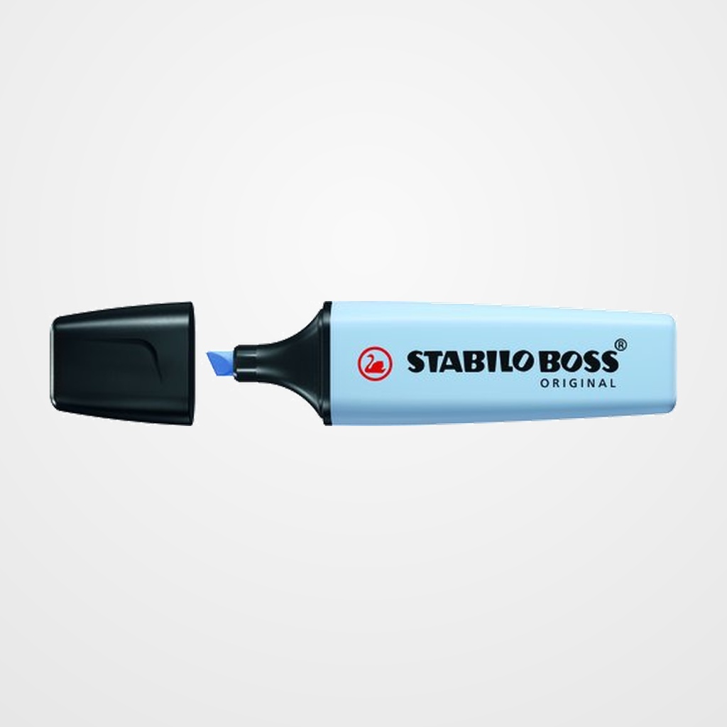 MARCADOR FLUOR STABILO BOSS 70  PASTEL  AZUL NUBLADO