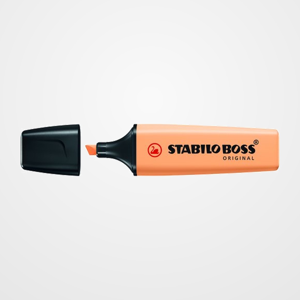 MARCADOR FLUOR STABILO BOSS 70  PASTEL NARANJA PALIDO