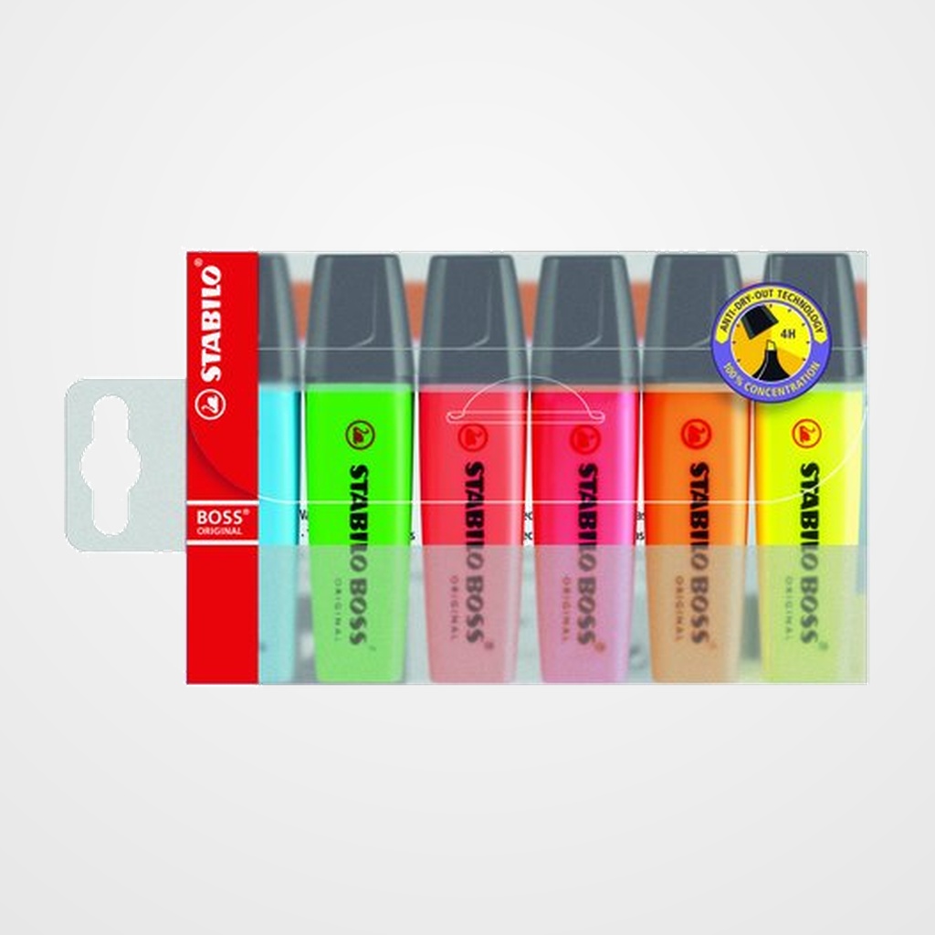 MARCADOR FLUOR STABILO BOSS 70 ESTUCHE de 6
