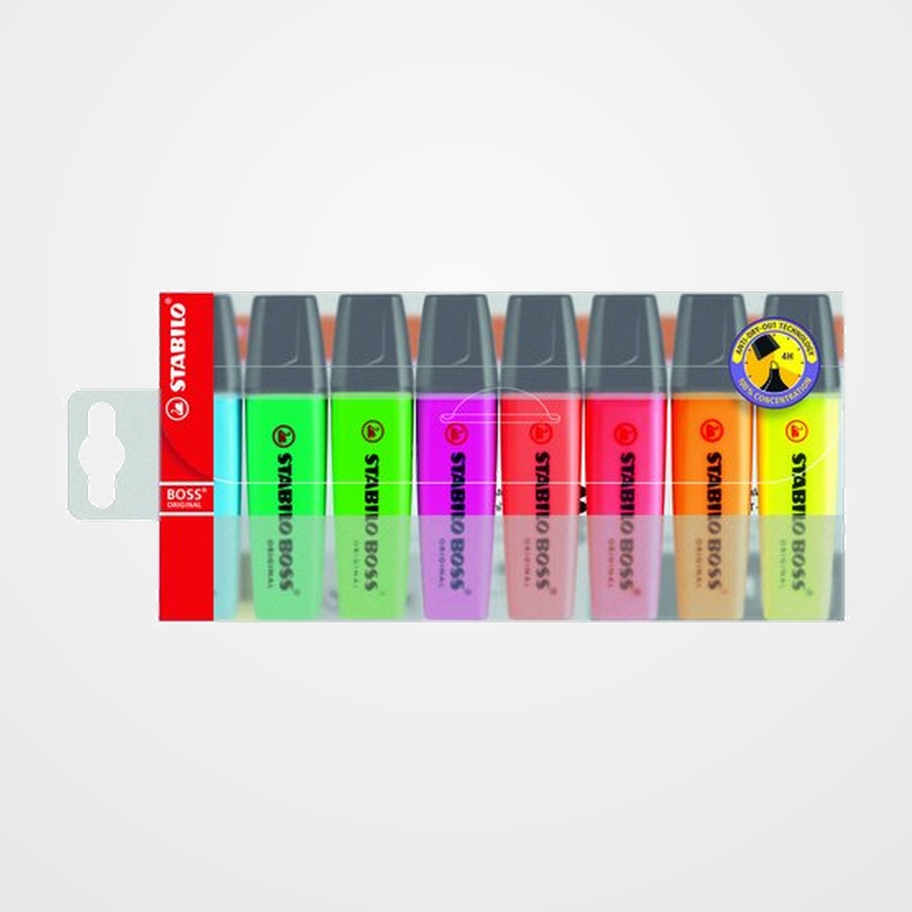 MARCADOR FLUOR STABILO BOSS 70 ESTUCHE de 8