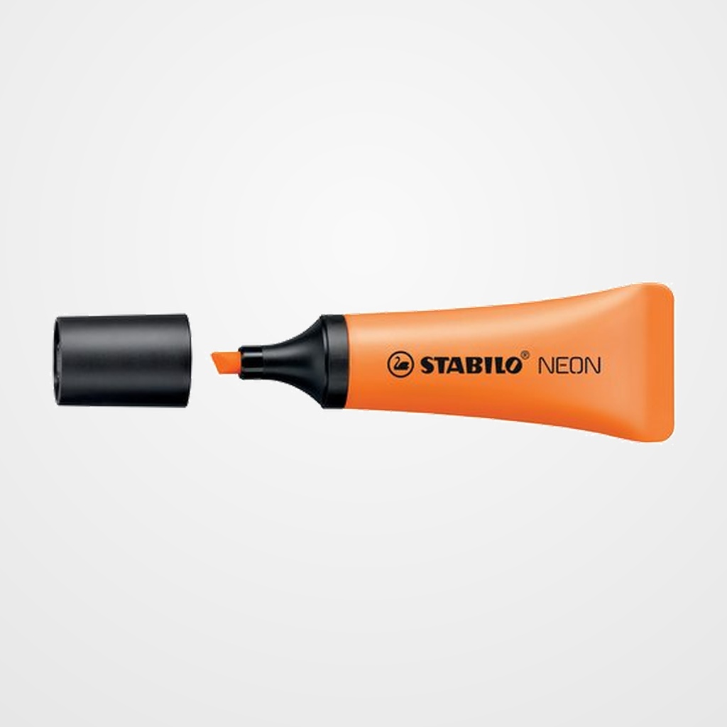 MARCADOR FLUOR STABILO NEON 72  NARANJA