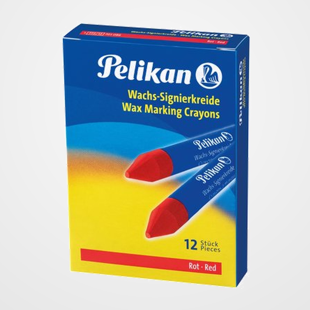 CERA MARCADORA PELIKAN BLANDA 772 ROJO (CAJA de 12) (701086)