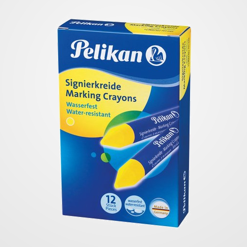 CERA MARCADORA PELIKAN DURA 762 AMARILLO (CAJA de 12) (701045)