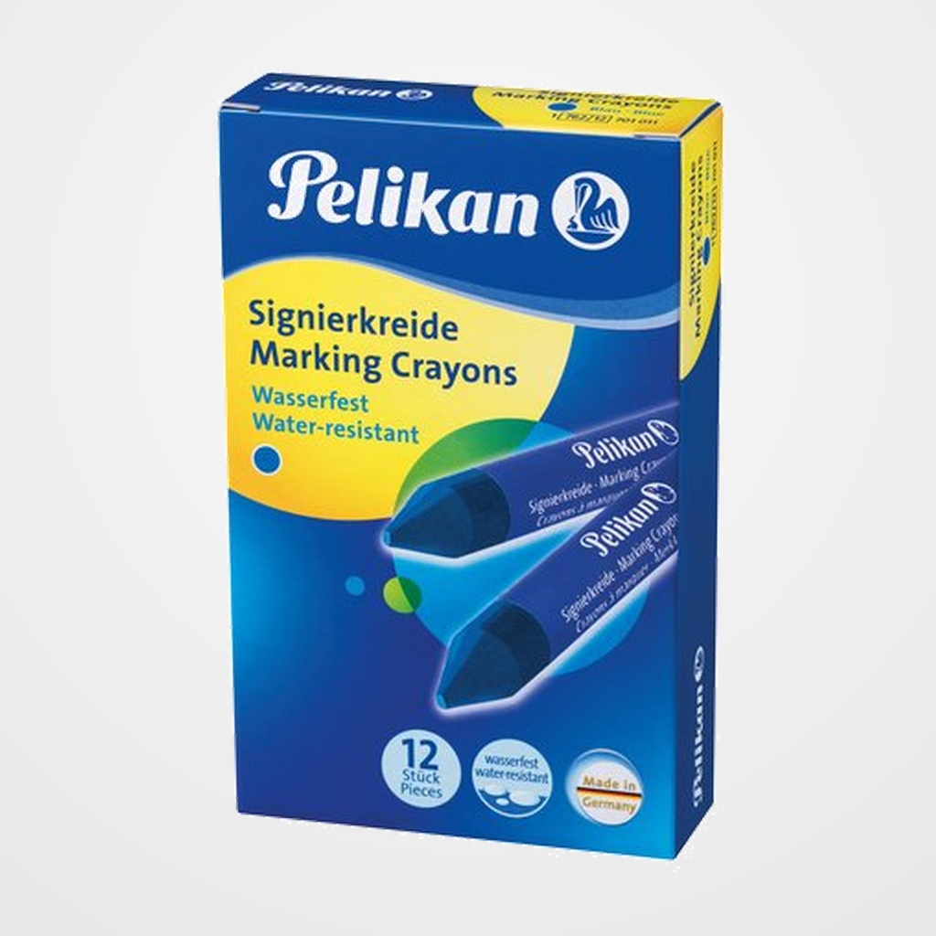 CERA MARCADORA PELIKAN DURA 762 AZUL (CAJA de 12) (701011)