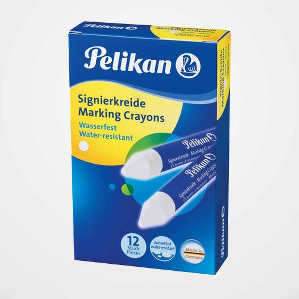 CERA MARCADORA PELIKAN DURA 762 BLANCO (CAJA de 12) (701052)