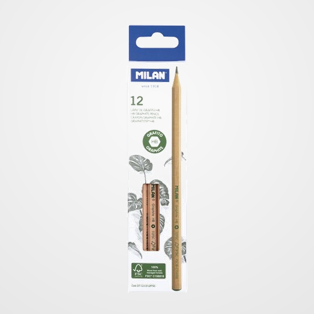 LAPIZ de GRAFITO MILAN HB HEXAGONALES CAJA de 12