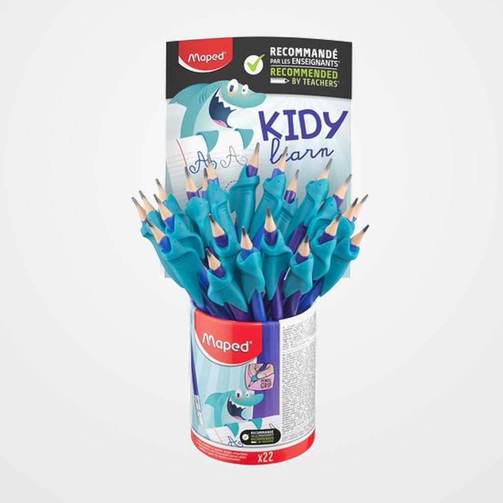 LAPIZ de GRAFITO MAPED con GOMA PLASTI - HB + 1 GRIP BOTE de 22