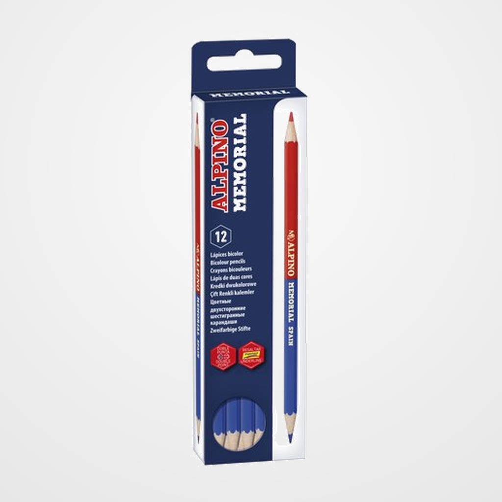 LAPIZ ofic. ALPINO MEMORIAL BICOLOR caja de 12