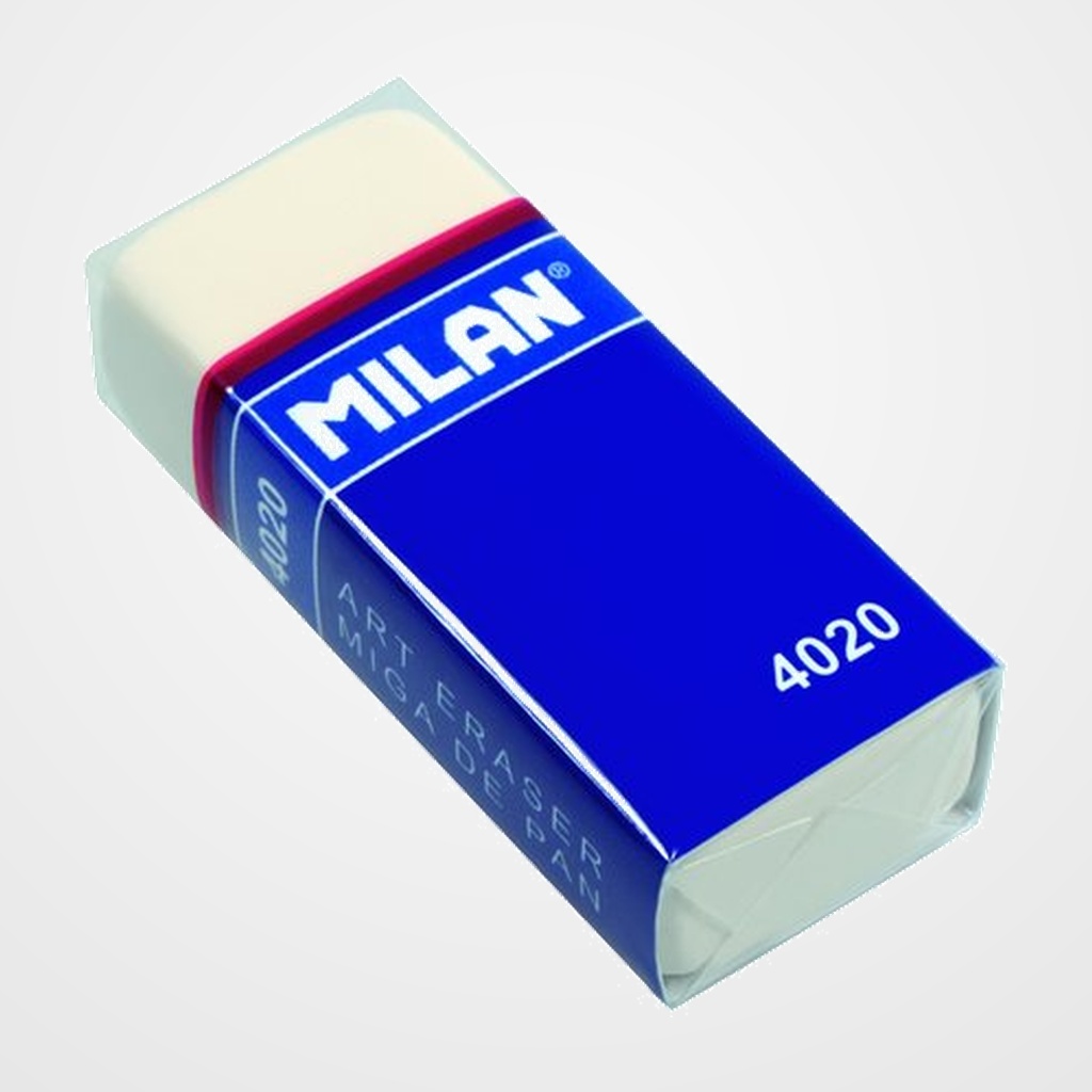 GOMA de BORRAR MILAN MIGA DE PAN 4020 con FUNDA de CARTON PLASTIF. (ud.)