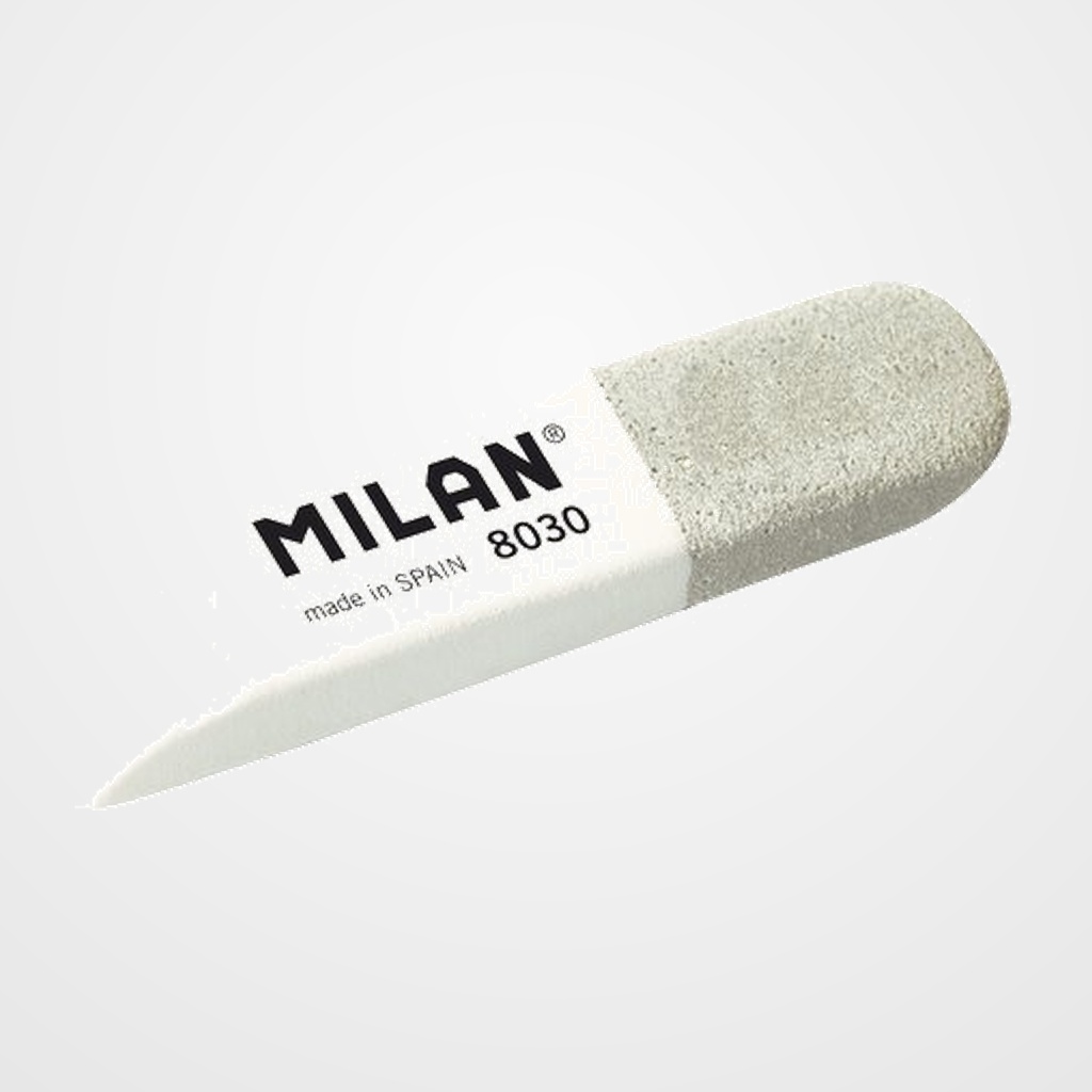 GOMA de BORRAR MILAN CAUCHO 8030 TINTA y LAPIZ  (ud.)