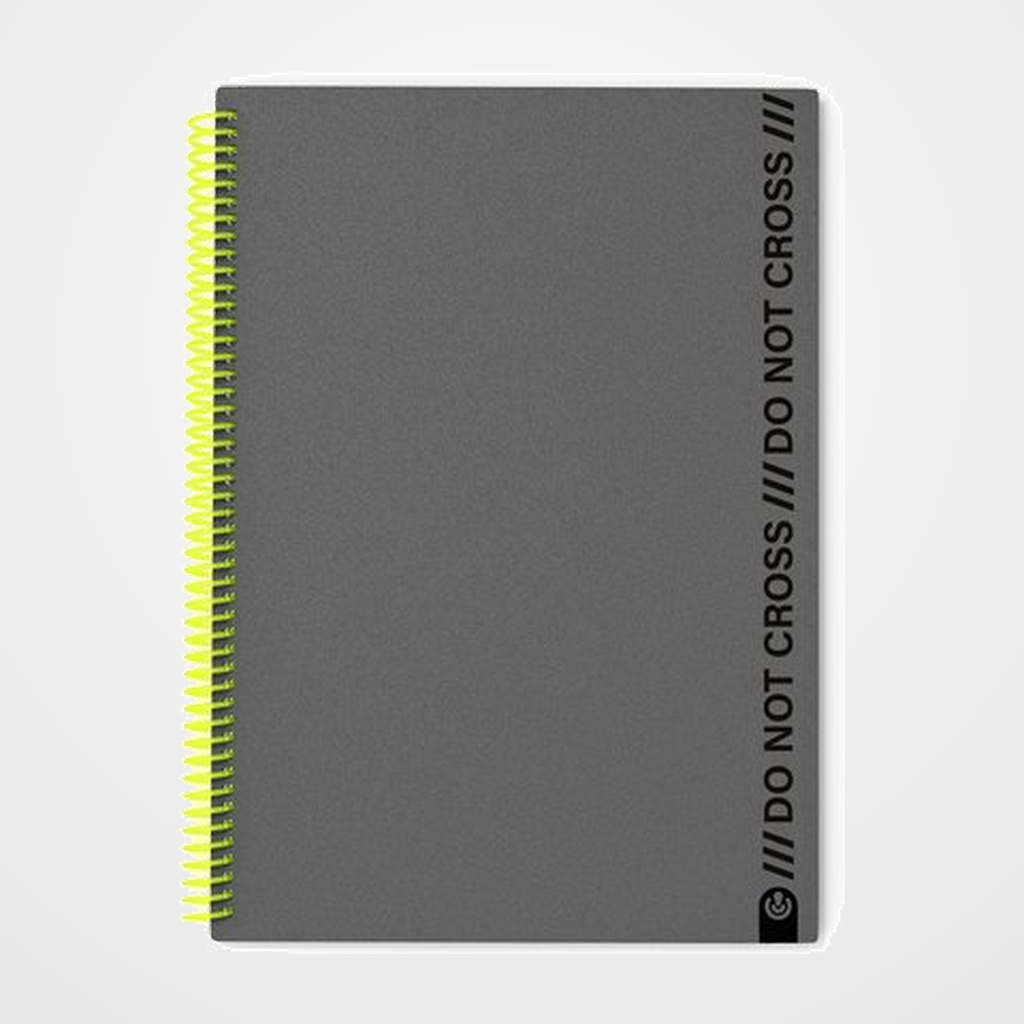 BLOC CARCHIVO DO NOT CROSS tapa PP FOAM A4 100h CUADRIC.5x5 CHARCOAL