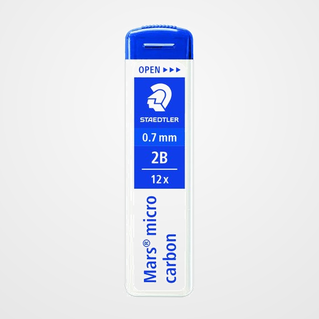 MINAS  STAEDTLER 250 MARS MICRO CARBON 0,7 - 2B (TUBO de 12)