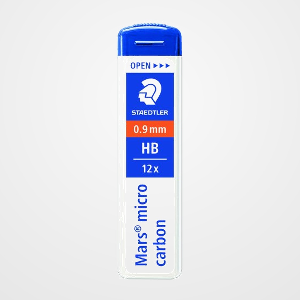MINAS  STAEDTLER 250 MARS MICRO CARBON 0,9 - HB (TUBO de 12)