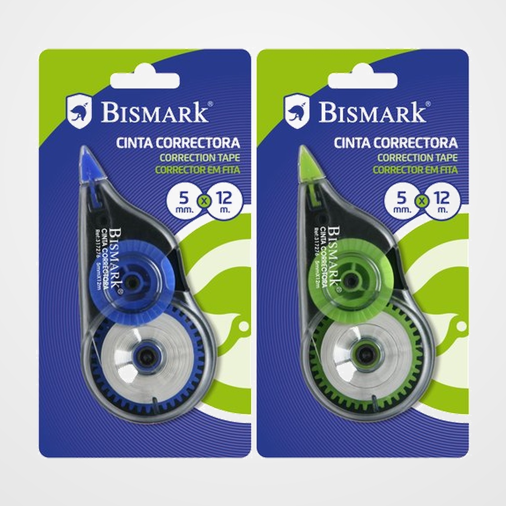 [15101082] CORRECTOR CINTA BISMARK 5 mm x 12 m BLISTER de 1