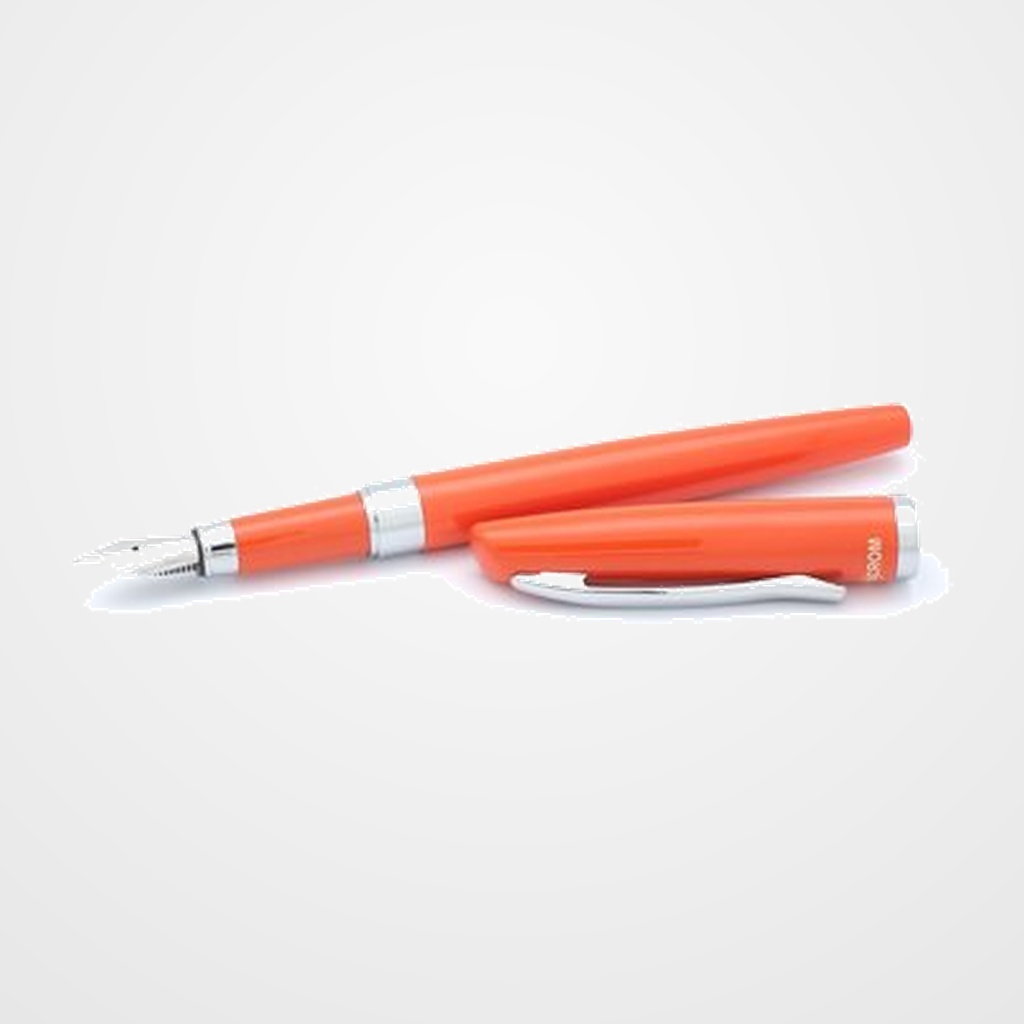 PLUMA INOXCROM PRIME VINTAGE METALICO LACADO TANGERINA