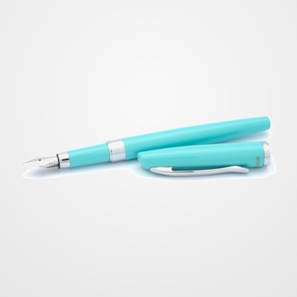 PLUMA INOXCROM PRIME VINTAGE METALICO LACADO TURQUESA