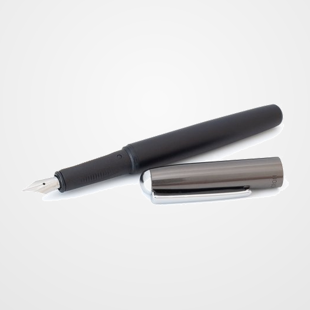 PLUMA INOXCROM METALICA ICTINEO GUNMETAL NEGRO