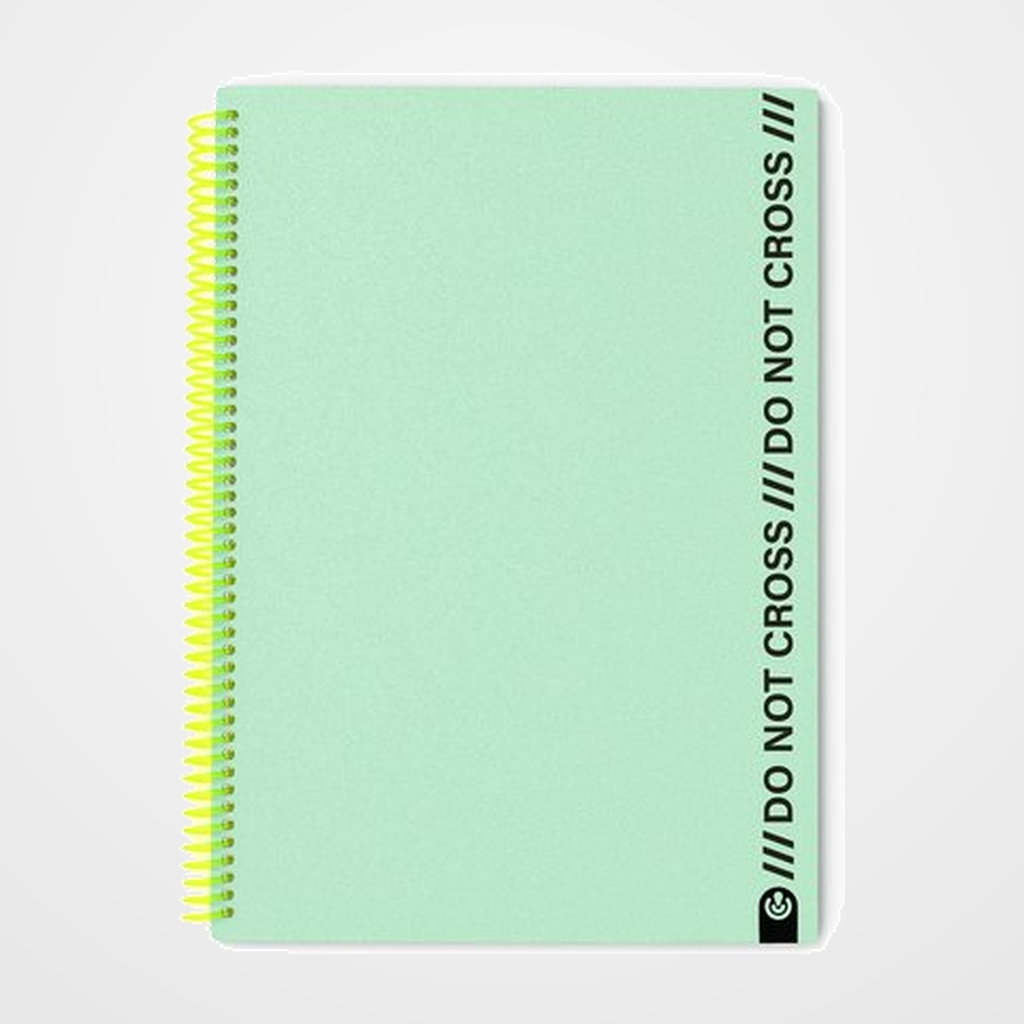 BLOC CARCHIVO DO NOT CROSS tapa PP FOAM A4 100h HORIZONTAL MINT