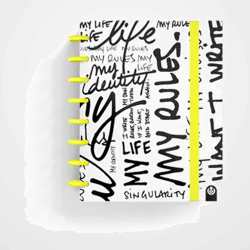 BLOC CARCHIVO INGENIOX EDIT MY LIFE tapa PP A5 80h 100g CUADRIC.5x5 AMARILLO