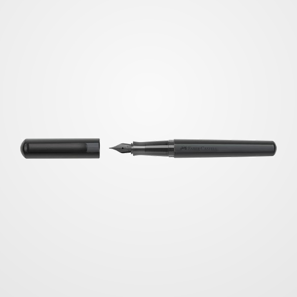 PLUMA FABER-CASTELL HEXO TRAZO MEDIO NEGRO MATE (M)