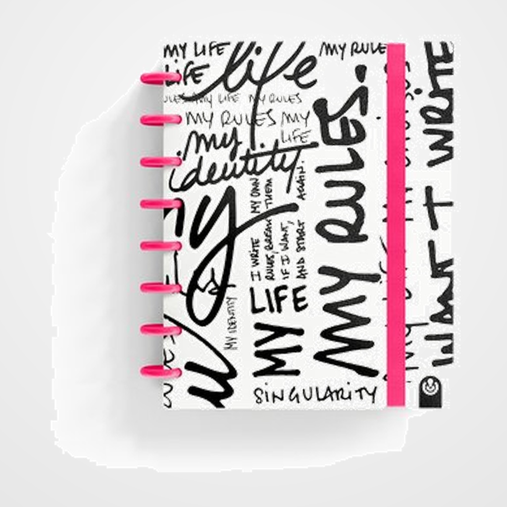 BLOC CARCHIVO INGENIOX EDIT MY LIFE tapa PP A5 80h 100g CUADRIC.5x5 ROSA