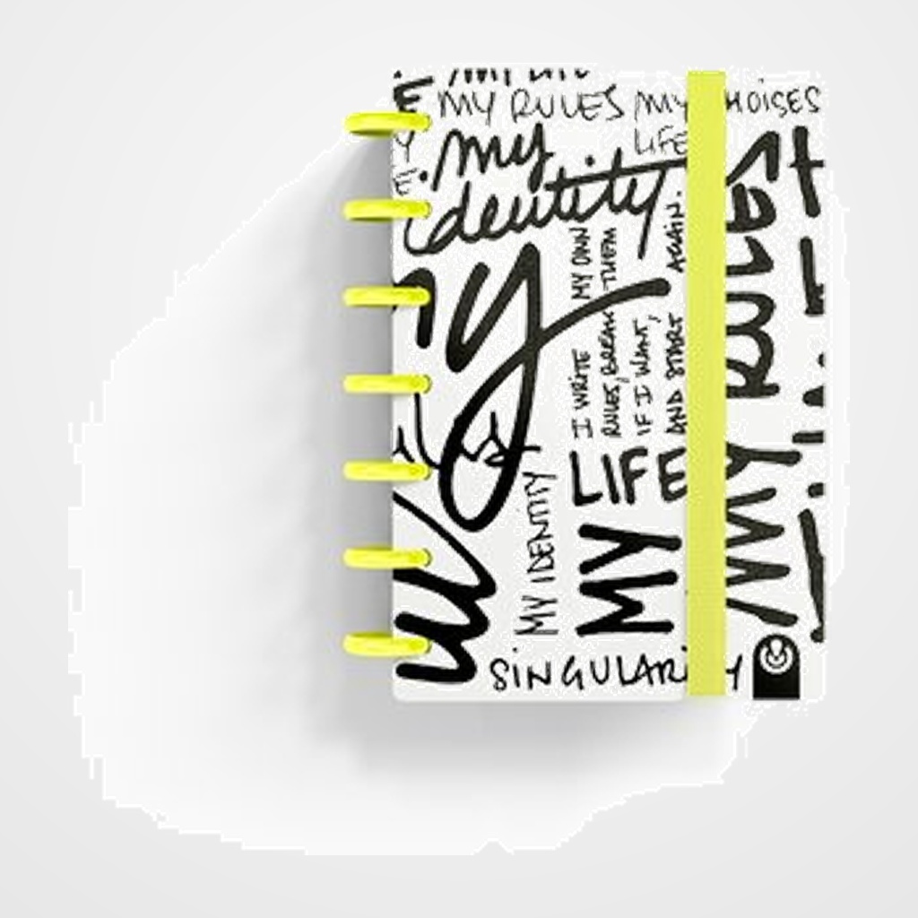 BLOC CARCHIVO INGENIOX EDIT MY LIFE tapa PP MINI 80h 100g DOTS AMARILLO