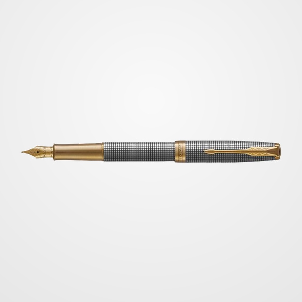 PLUMA PARKER SONNET PREMIUM PLATA CINCELADO GT 18K (F)