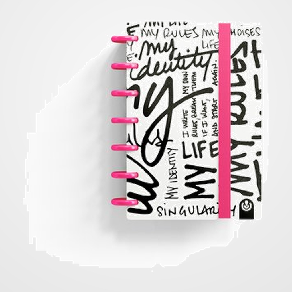 [10004455] BLOC CARCHIVO INGENIOX EDIT MY LIFE tapa PP MINI 80h 100g DOTS ROSA