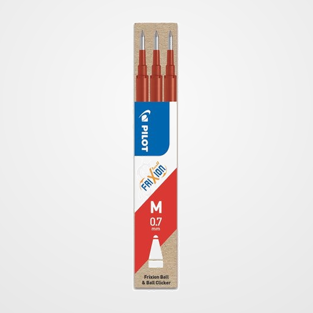 RECAMBIO PILOT BOLIGRAFO FRIXION BALL/CLICKER ROJO BLISTER de 3