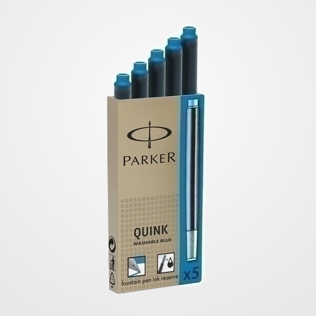 TINTA ESTILOGRAFICA PARKER CAJA 5 CARTUCHOS AZUL REAL