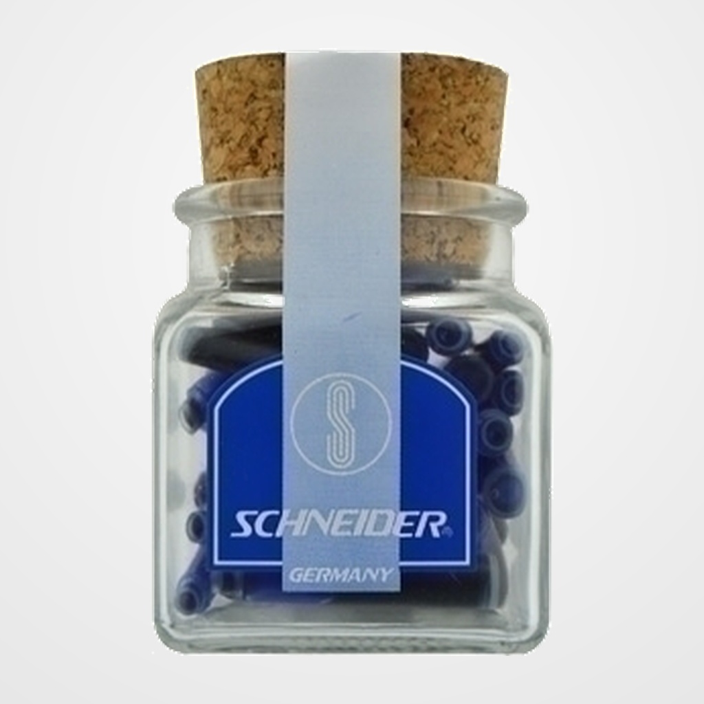 TINTA ESTILOGRAFICA SCHNEIDER FRASCO 30 CARTUCHOS AZUL