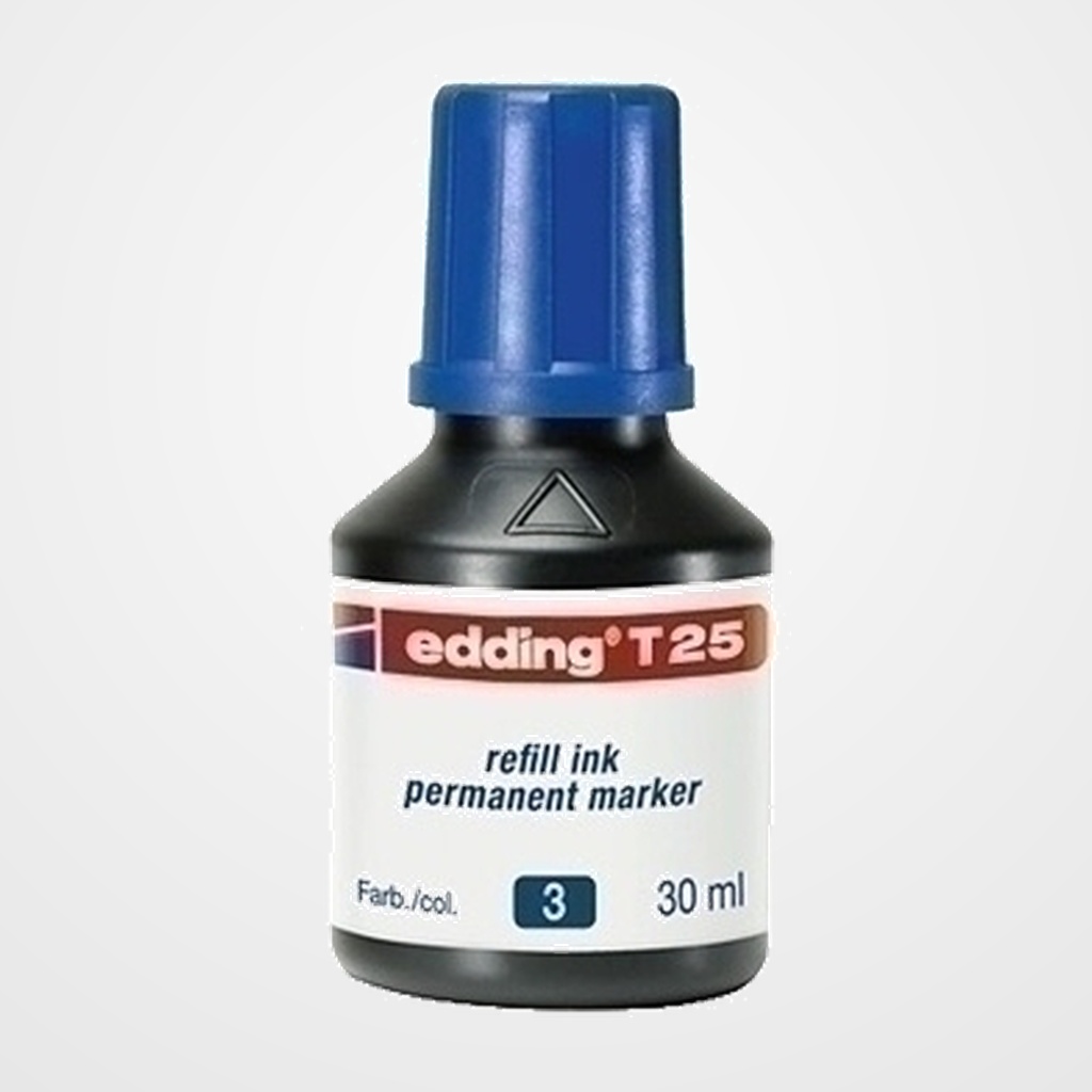TINTA ROTULADOR EDDING FRASCO 30 ml. T25 AZUL