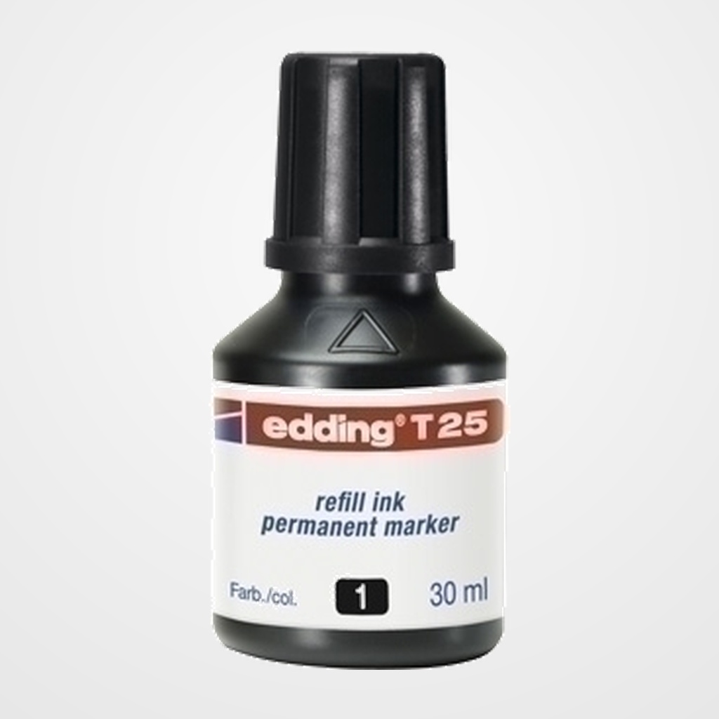 TINTA ROTULADOR EDDING FRASCO 30 ml. T25 NEGRO