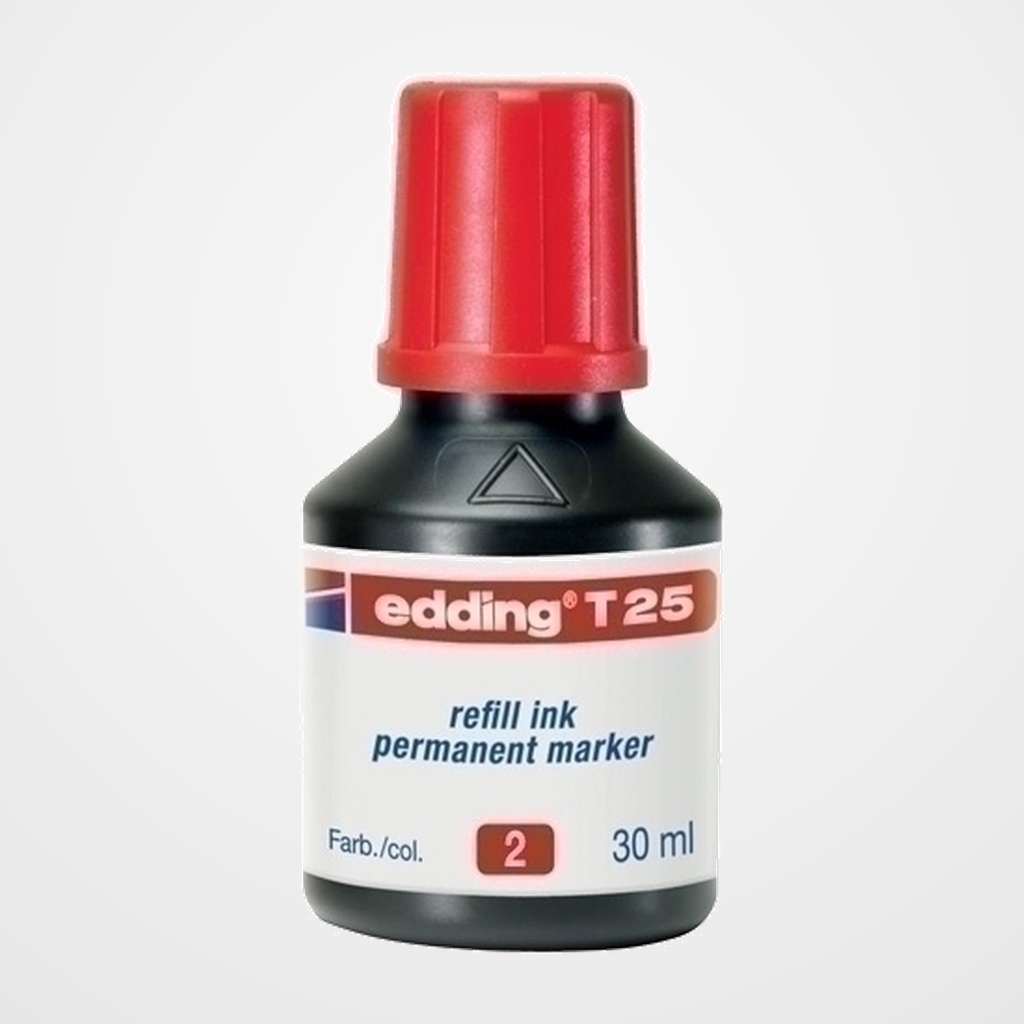 TINTA ROTULADOR EDDING FRASCO 30 ml. T25 ROJO