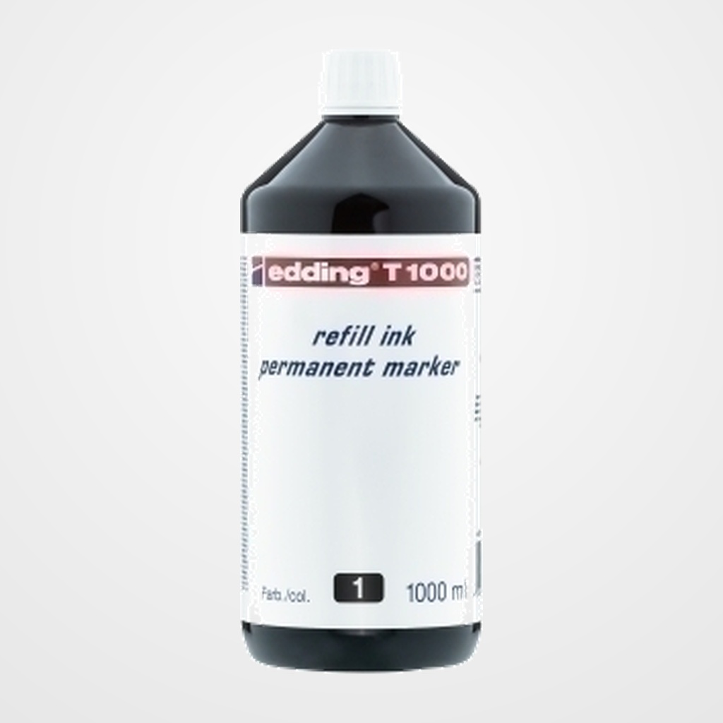TINTA ROTULADOR EDDING FRASCO 1 litro T1000 NEGRO