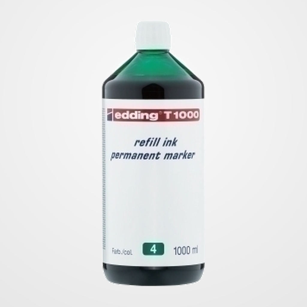 TINTA ROTULADOR EDDING FRASCO 1 litro T1000 VERDE