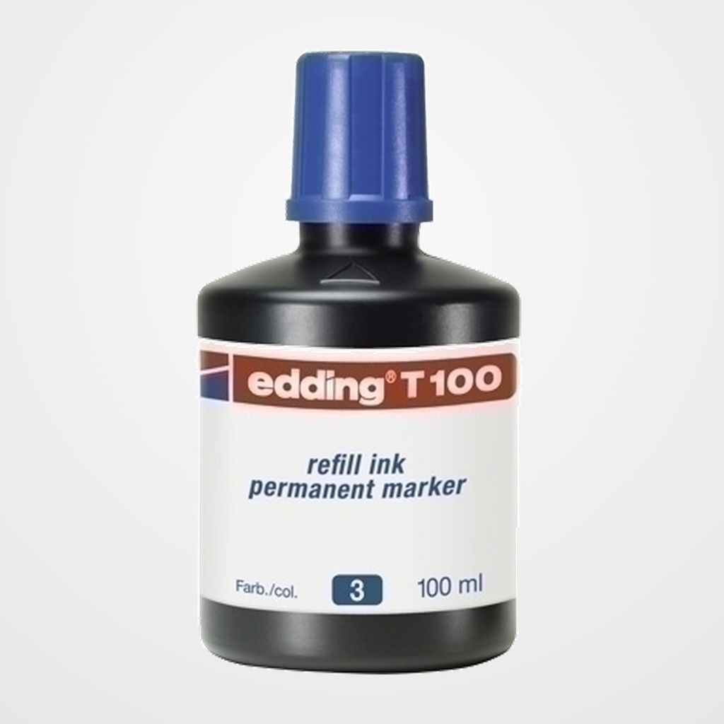 TINTA ROTULADOR EDDING FRASCO 100 ml. T100 AZUL
