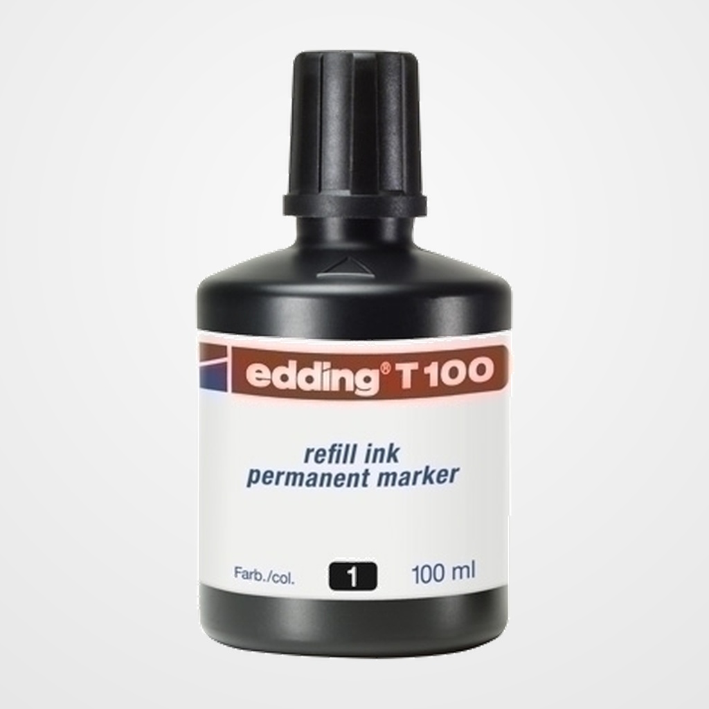 [10601108] TINTA ROTULADOR EDDING FRASCO 100 ml. T100 NEGRO