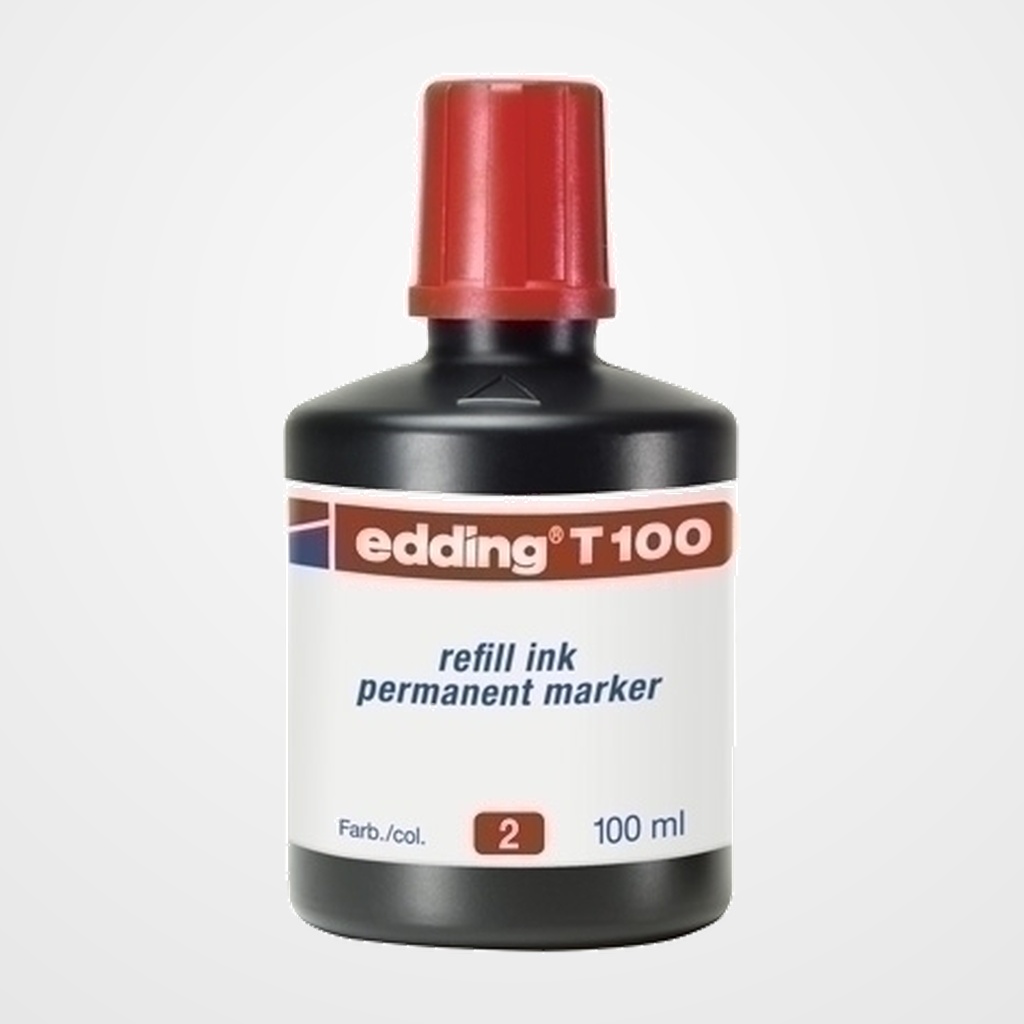 TINTA ROTULADOR EDDING FRASCO 100 ml. T100 ROJO