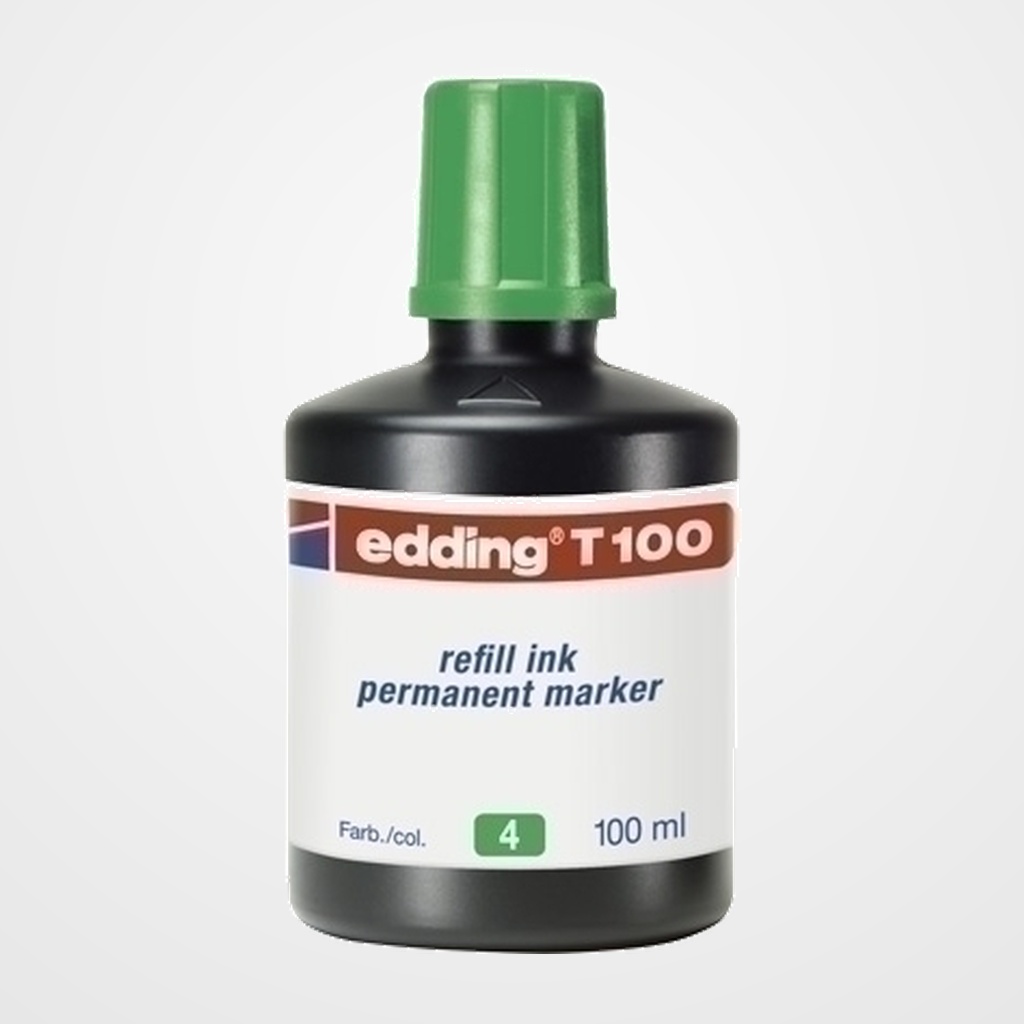 TINTA ROTULADOR EDDING FRASCO 100 ml. T100 VERDE