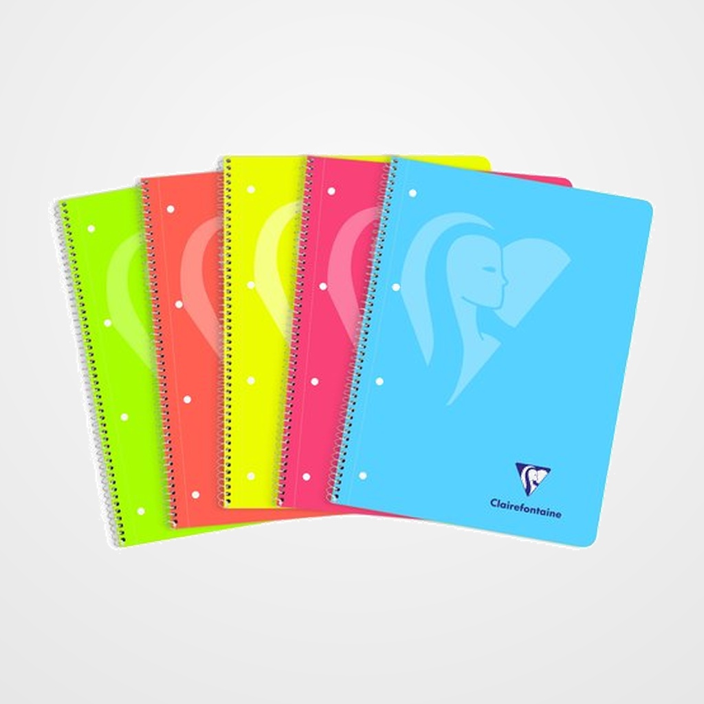 BLOC CLAIREFONTAINE MIMESYS POLIPROPILENO NEON MICROPERFORADO A4+ 120h 5x5 90g