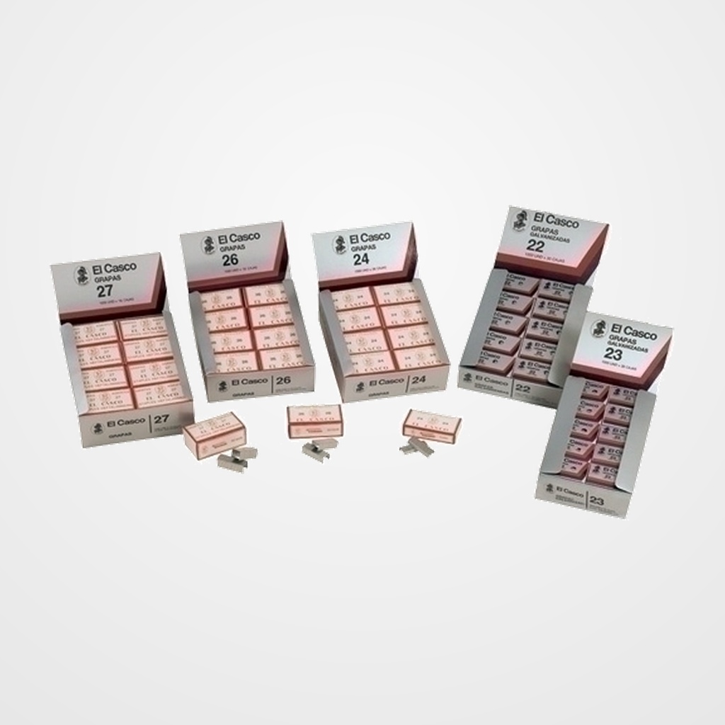 GRAPAS CASCO 24 GALVANIZADAS caja de 1000