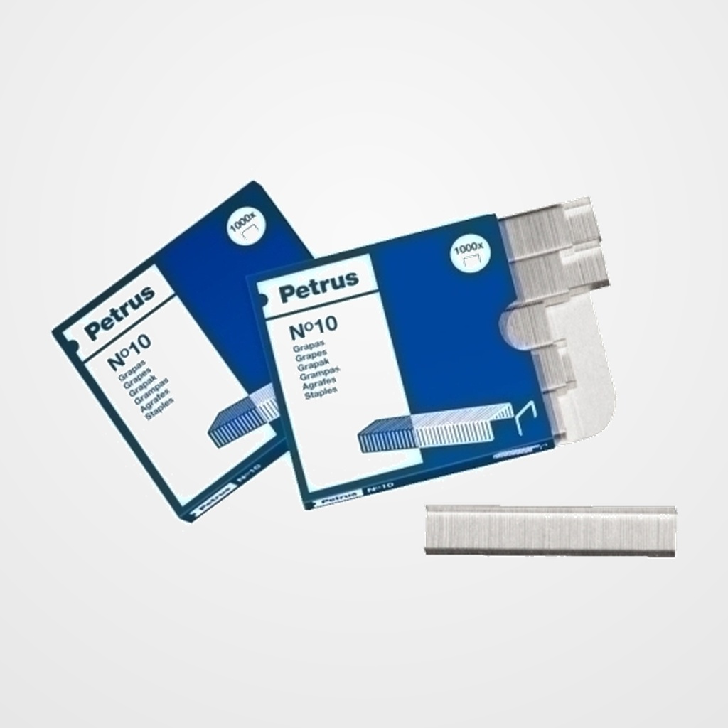 GRAPAS PETRUS No. 10 GALVANIZADAS caja de 1000
