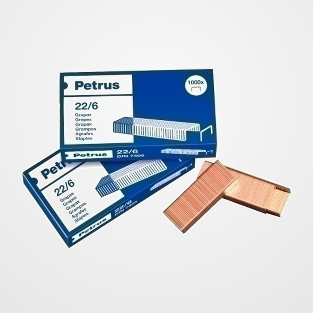 [12902012] GRAPAS PETRUS 22/6 COBREADAS caja de 1000