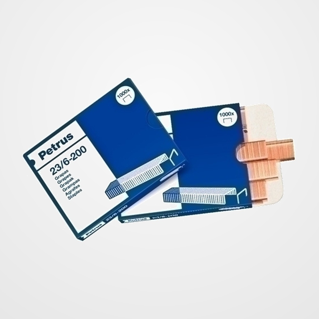 [12902013] GRAPAS PETRUS 23/6-200 COBREADAS caja de 1000