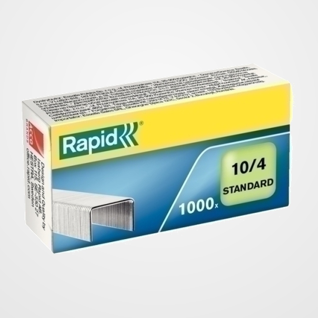 GRAPAS RAPID STANDARD 10/4 mm. GALVANIZADAS caja de 1000