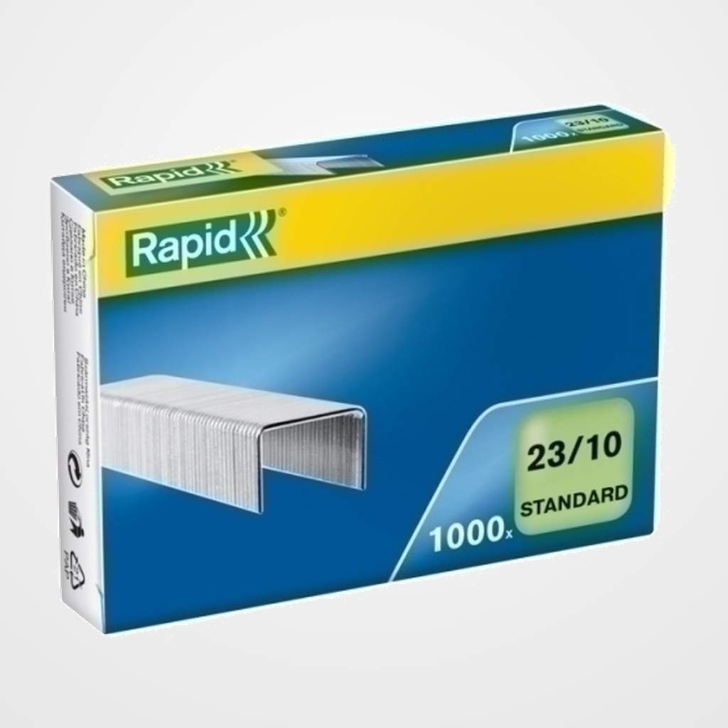 GRAPAS RAPID STANDARD 23/10 mm. GALVANIZADA caja de 1000