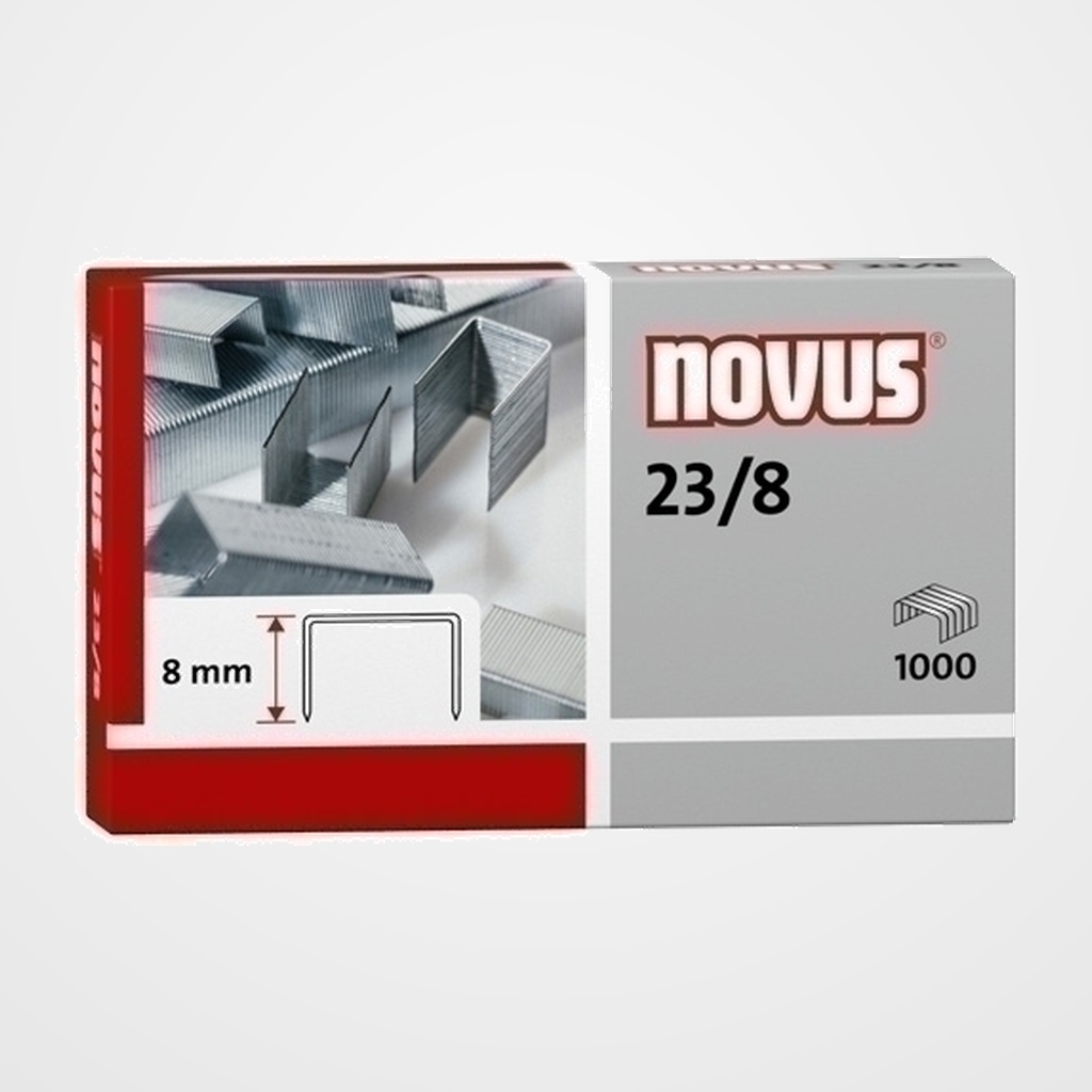GRAPAS NOVUS GRUESOS 23/ 8 GALVANIZADAS caja de 1000